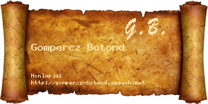 Gompercz Botond névjegykártya